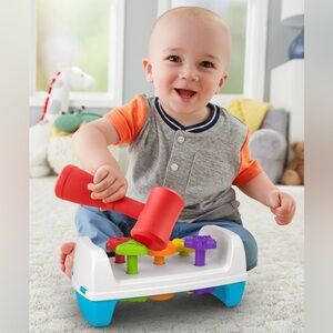 Fisher-Price Red Hammer Pound & Tap Bench with Multicolor Pegs